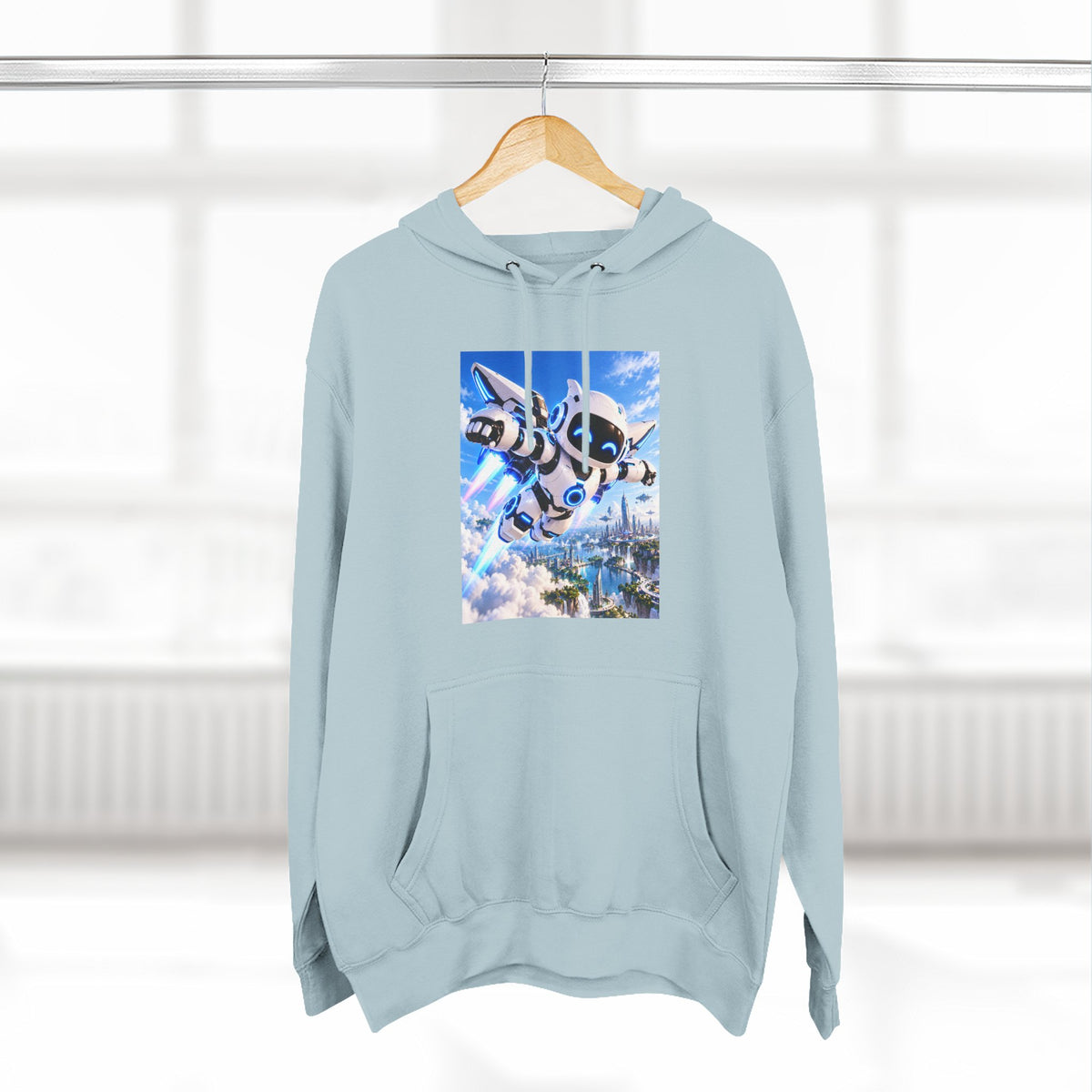 Three-Panel Fleece Hoodie