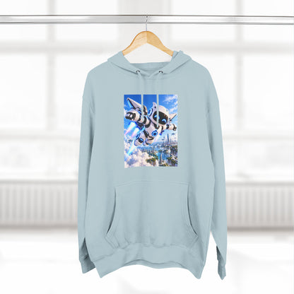 Three-Panel Fleece Hoodie