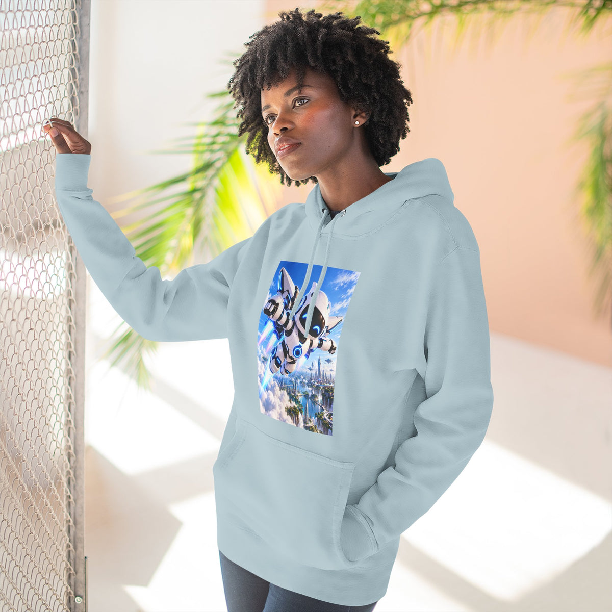 Three-Panel Fleece Hoodie