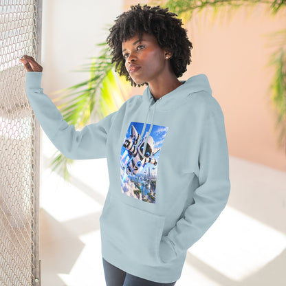 Three-Panel Fleece Hoodie