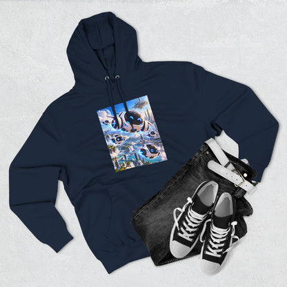 Three-Panel Fleece Hoodie