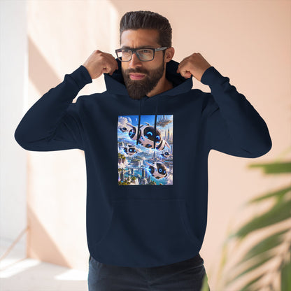 Three-Panel Fleece Hoodie