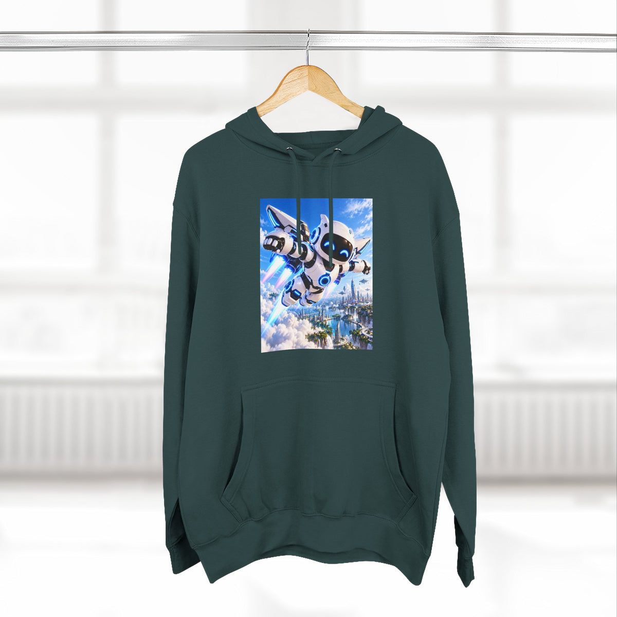 Three-Panel Fleece Hoodie