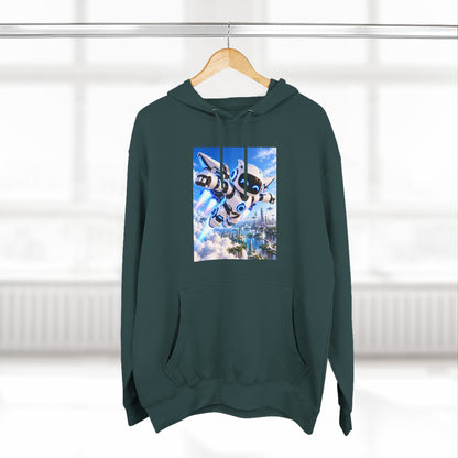 Three-Panel Fleece Hoodie