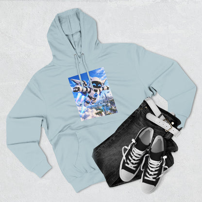 Three-Panel Fleece Hoodie