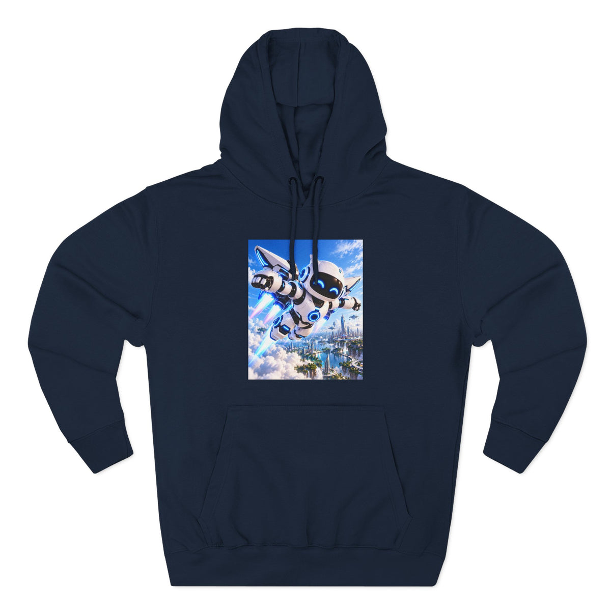 Three-Panel Fleece Hoodie