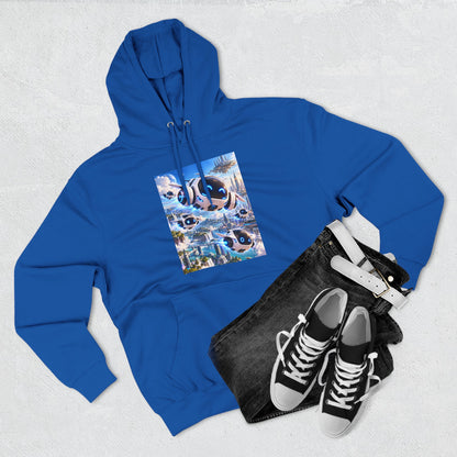 Three-Panel Fleece Hoodie