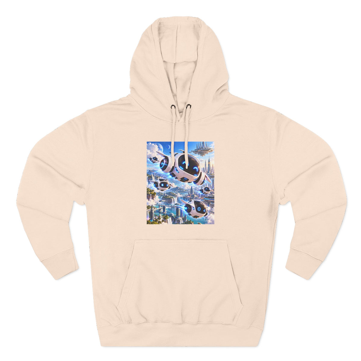 Three-Panel Fleece Hoodie