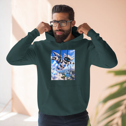 Three-Panel Fleece Hoodie