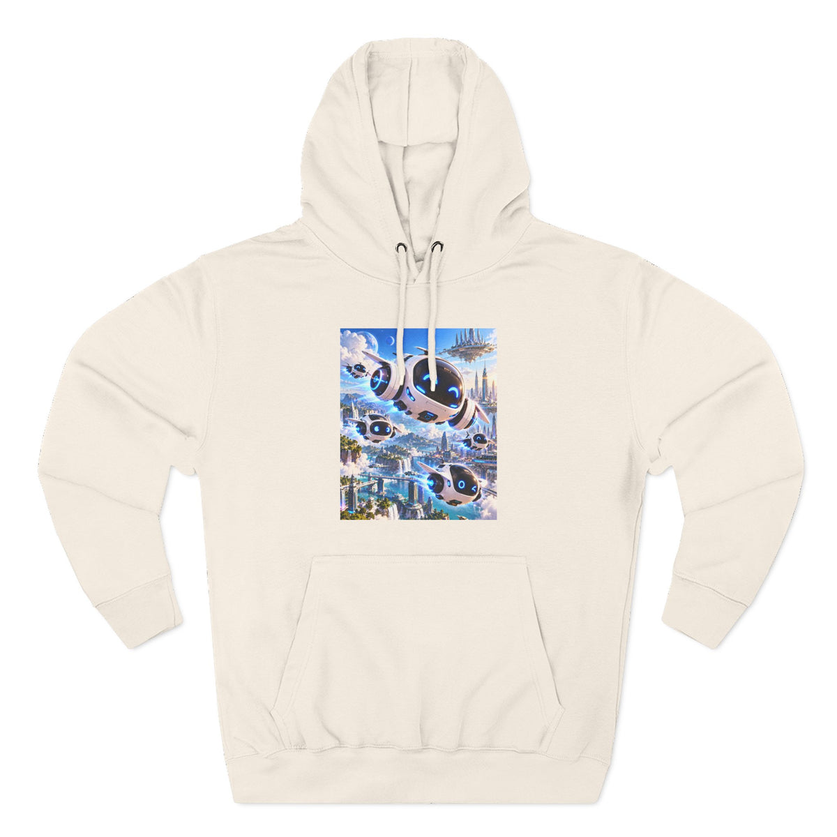 Three-Panel Fleece Hoodie
