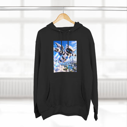 Three-Panel Fleece Hoodie