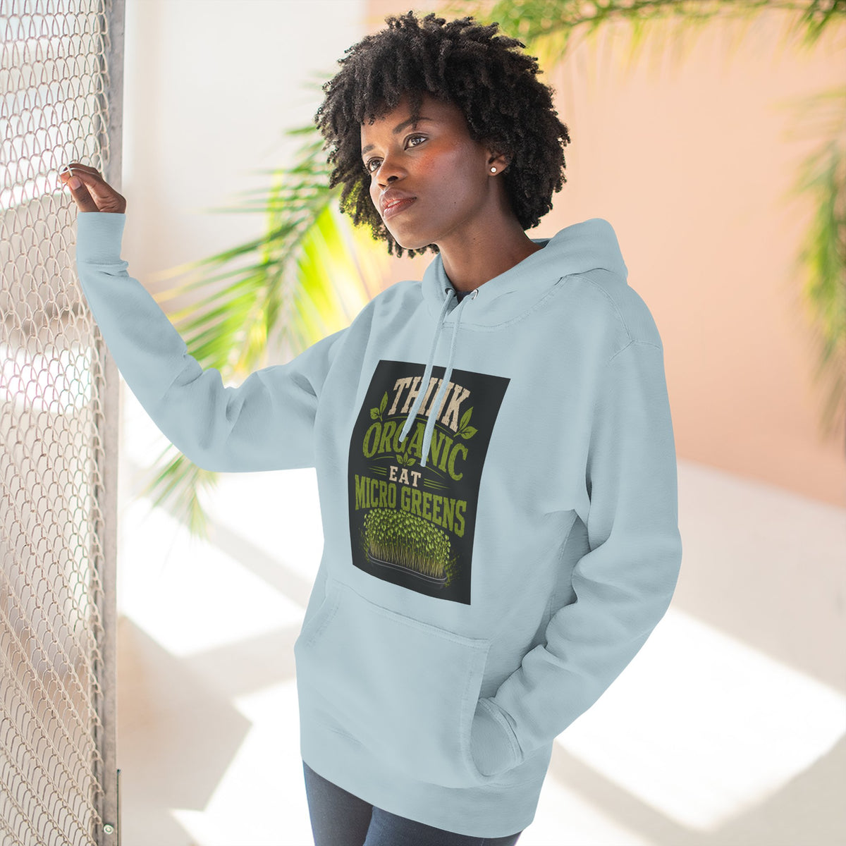 Think Organic, Eat Microgreens Fleece Hoodie