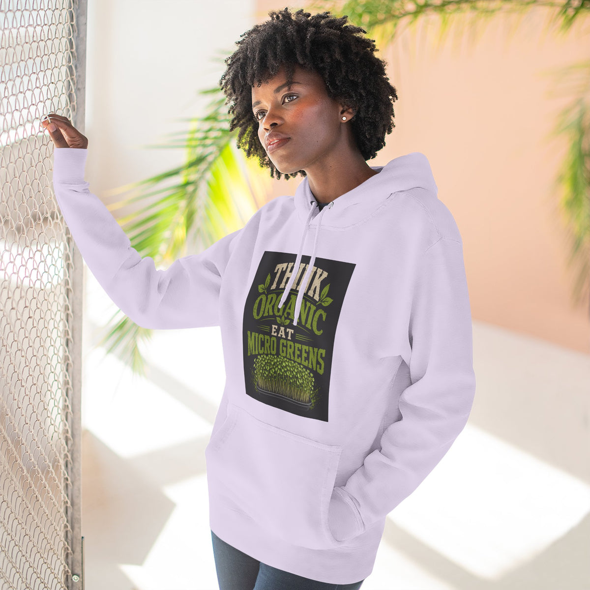 Think Organic, Eat Microgreens Fleece Hoodie