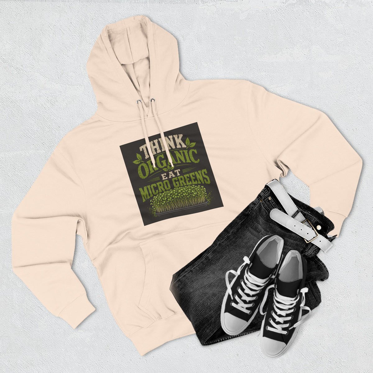 Think Organic, Eat Microgreens Fleece Hoodie