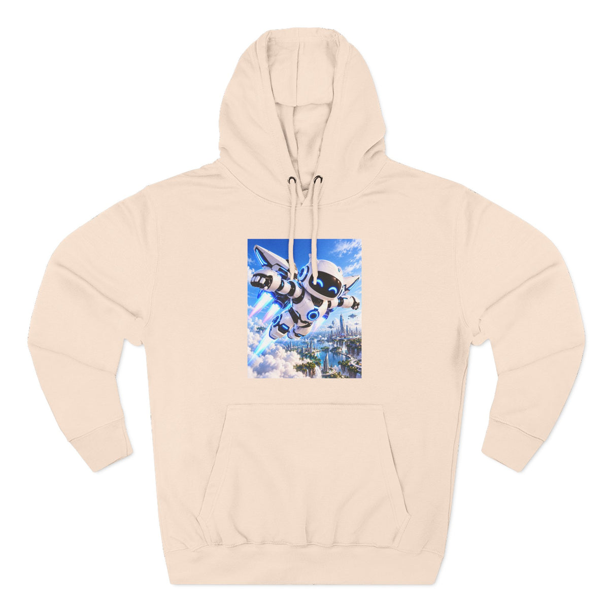 Three-Panel Fleece Hoodie