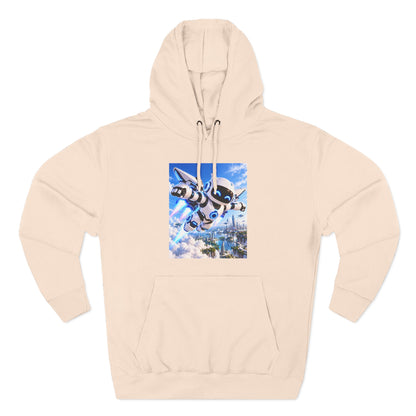 Three-Panel Fleece Hoodie