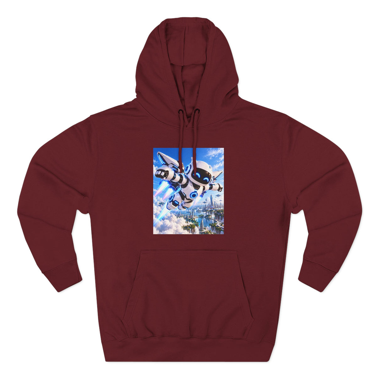 Three-Panel Fleece Hoodie