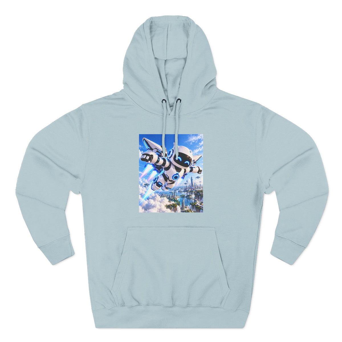 Three-Panel Fleece Hoodie