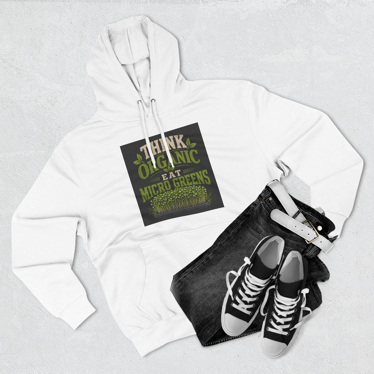 Think Organic, Eat Microgreens Fleece Hoodie