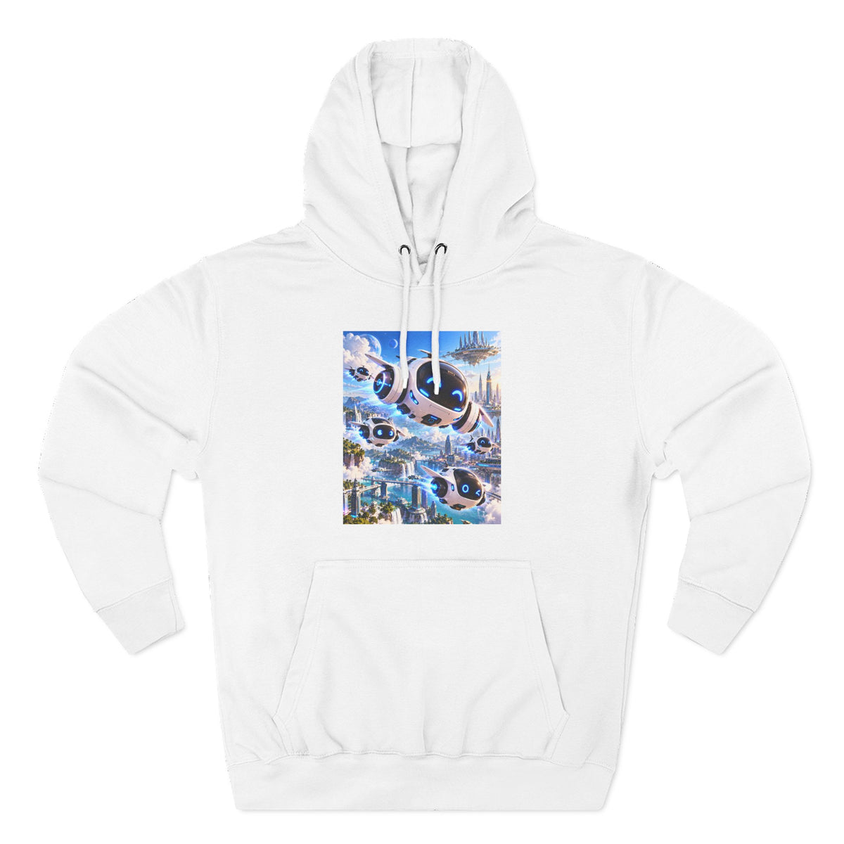Three-Panel Fleece Hoodie