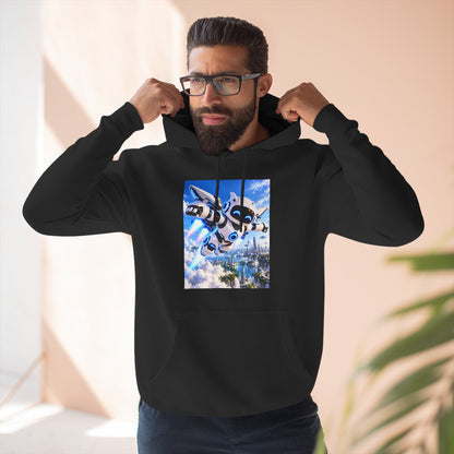 Three-Panel Fleece Hoodie