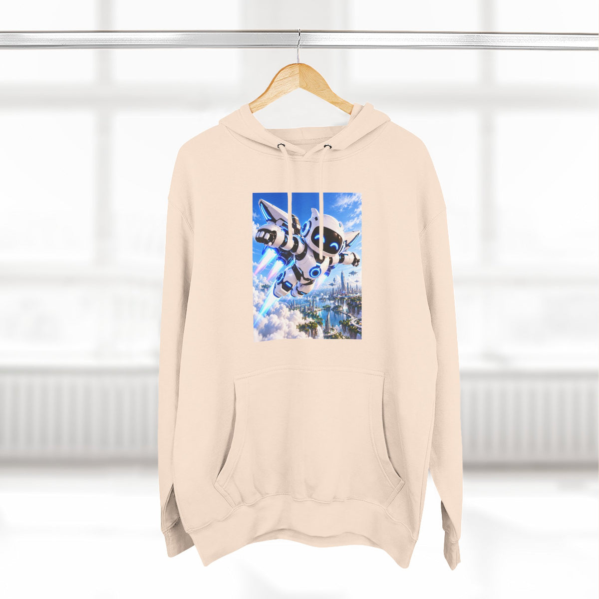 Three-Panel Fleece Hoodie