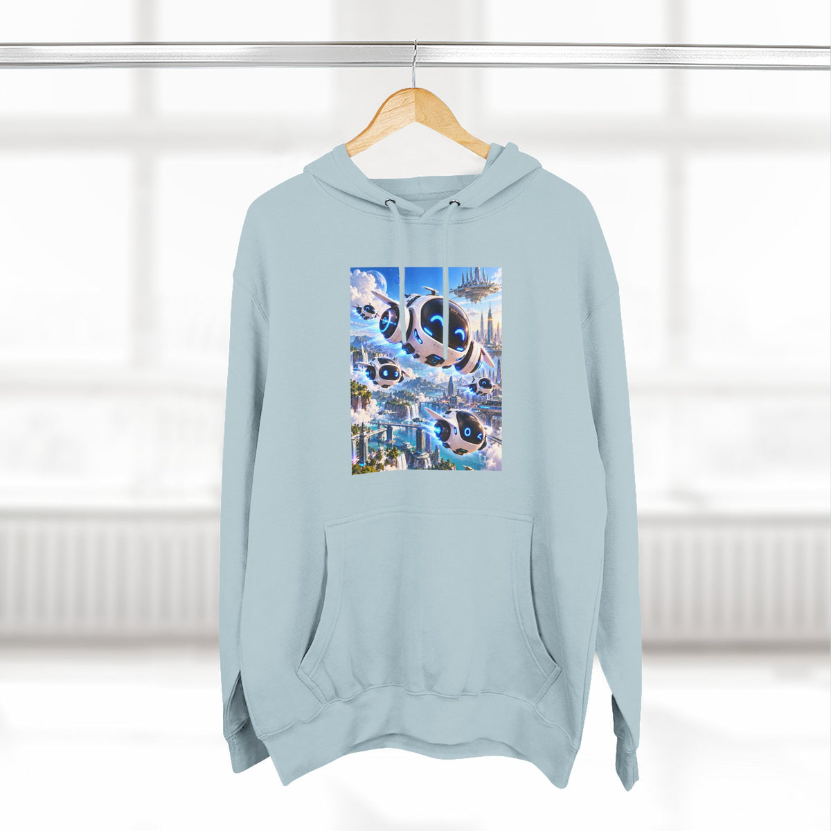Three-Panel Fleece Hoodie