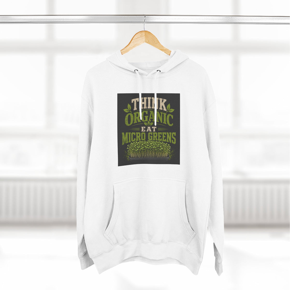 Think Organic, Eat Microgreens Fleece Hoodie