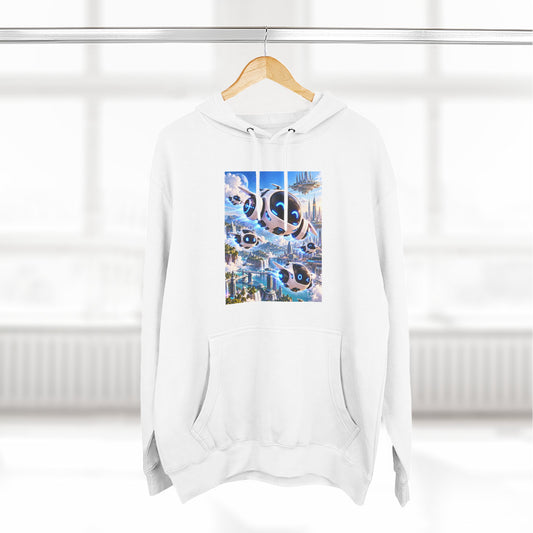 Three-Panel Fleece Hoodie
