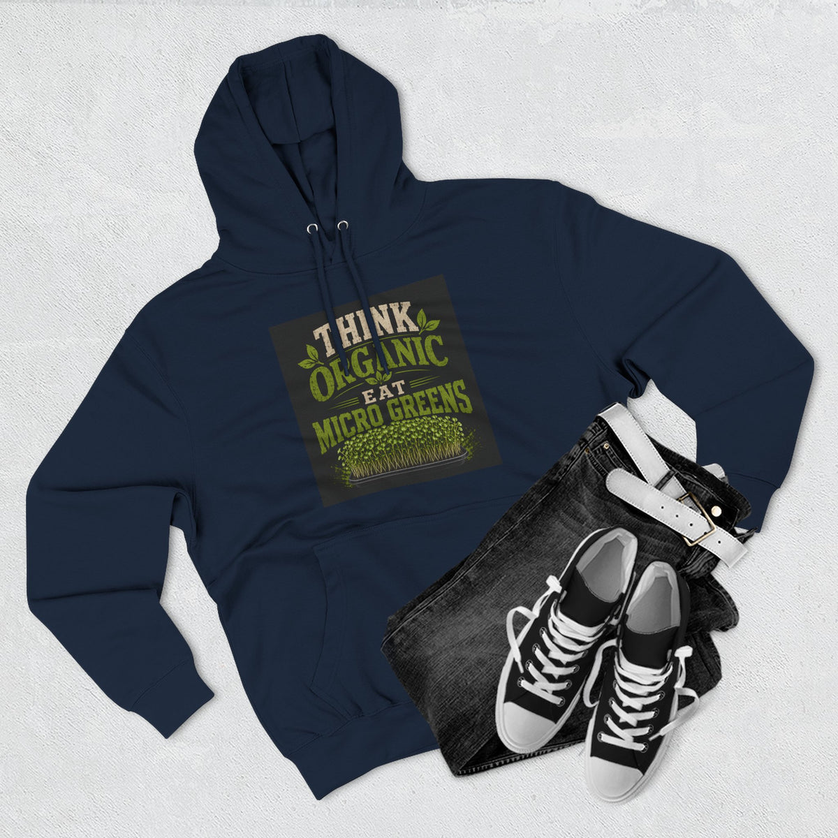 Think Organic, Eat Microgreens Fleece Hoodie