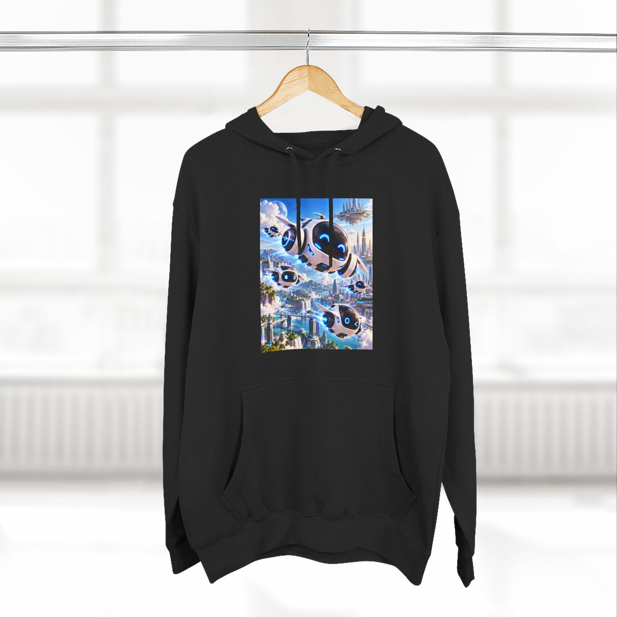 Three-Panel Fleece Hoodie