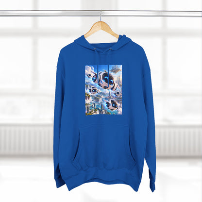 Three-Panel Fleece Hoodie
