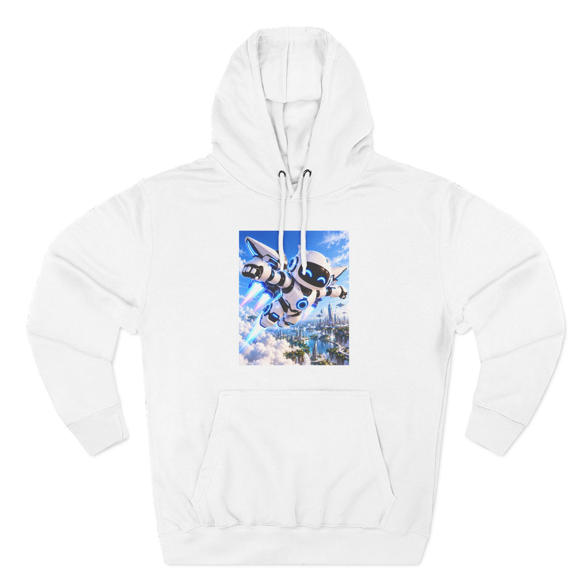 Three-Panel Fleece Hoodie
