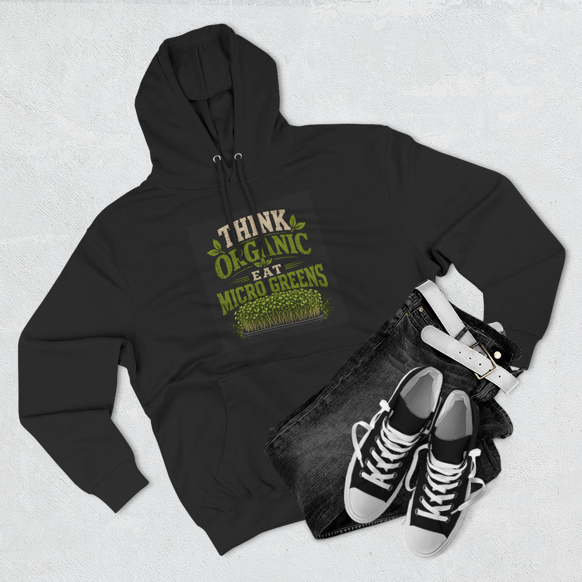 Think Organic, Eat Microgreens Fleece Hoodie