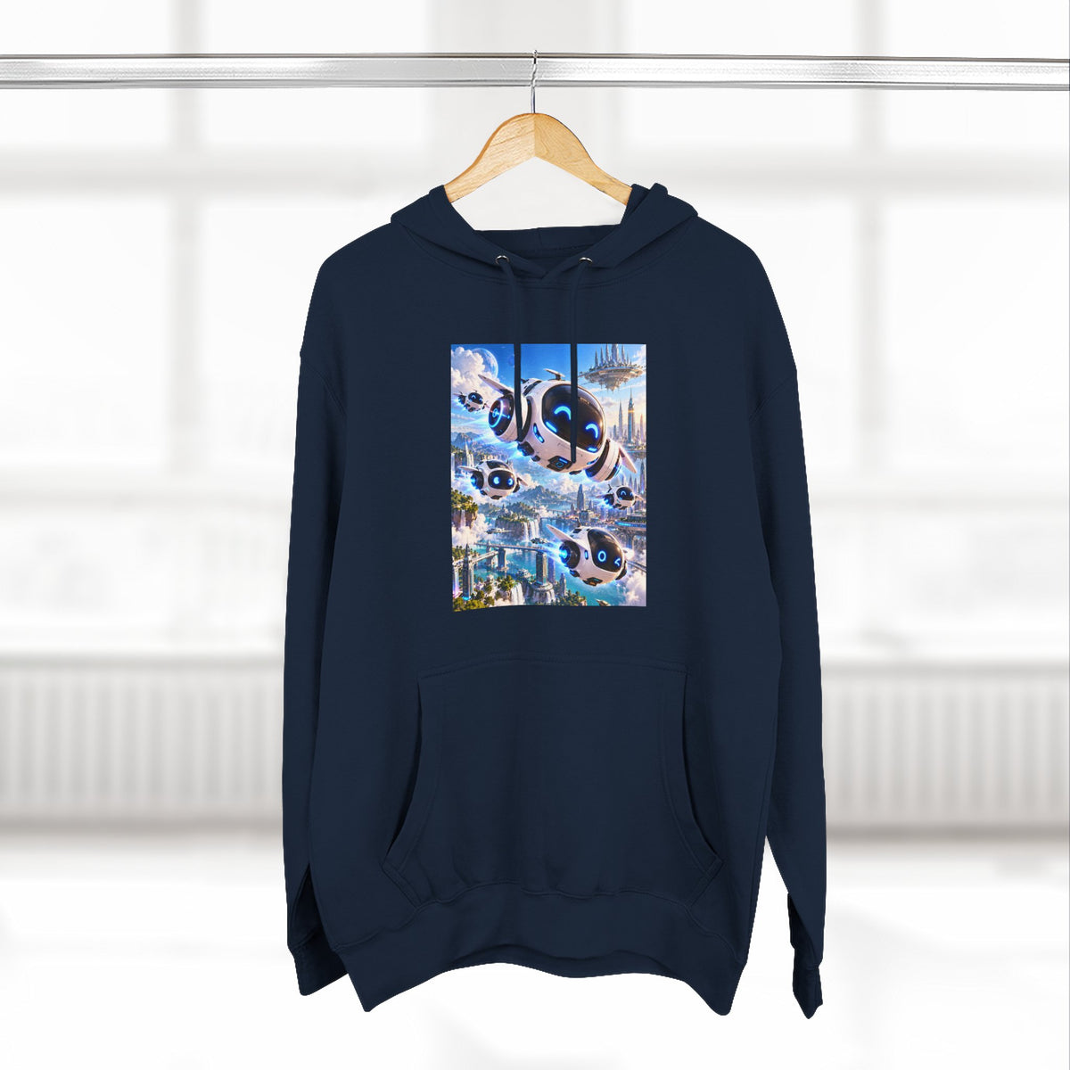 Three-Panel Fleece Hoodie
