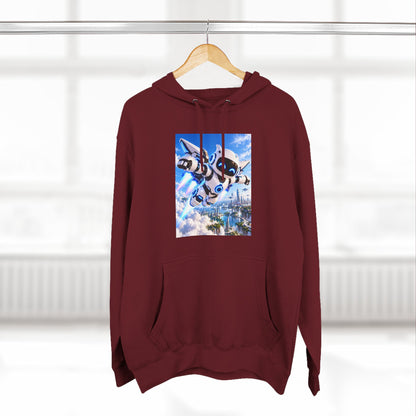 Three-Panel Fleece Hoodie