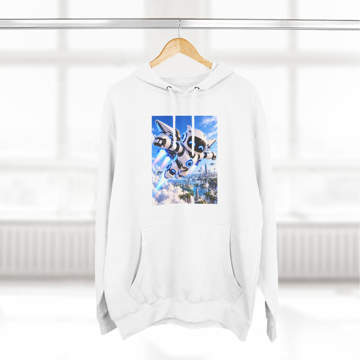 Three-Panel Fleece Hoodie