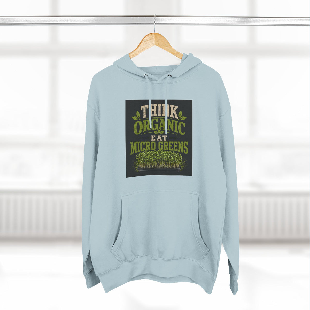 Think Organic, Eat Microgreens Fleece Hoodie