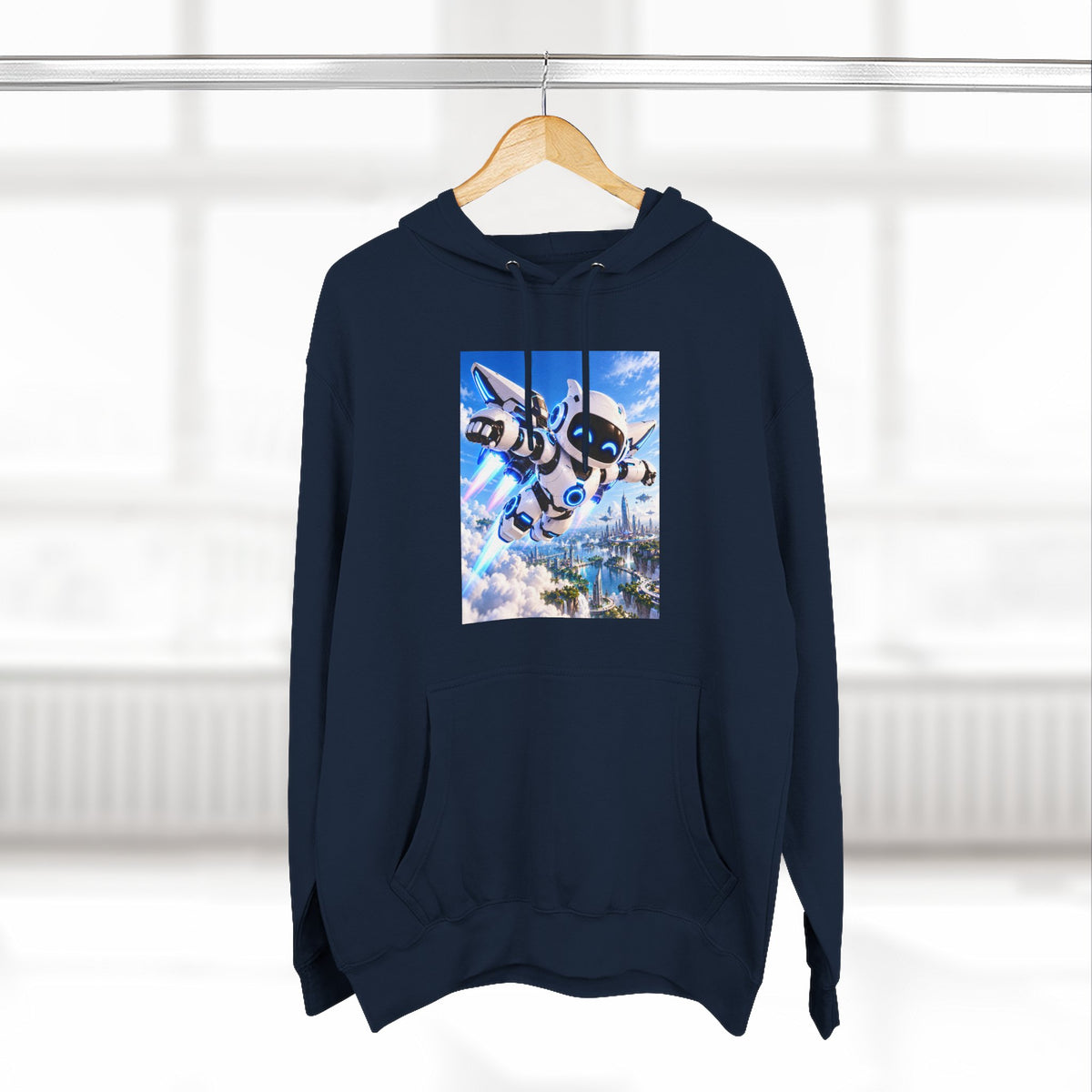 Three-Panel Fleece Hoodie