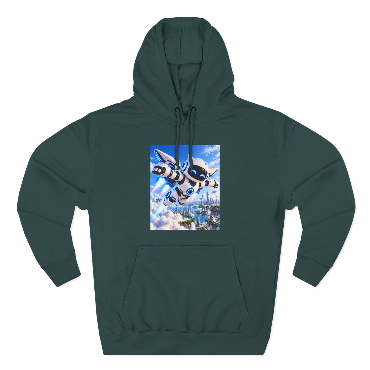 Three-Panel Fleece Hoodie