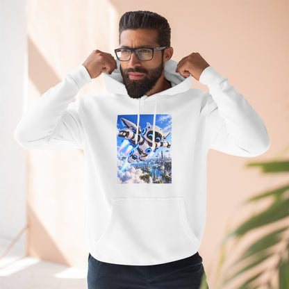 Three-Panel Fleece Hoodie