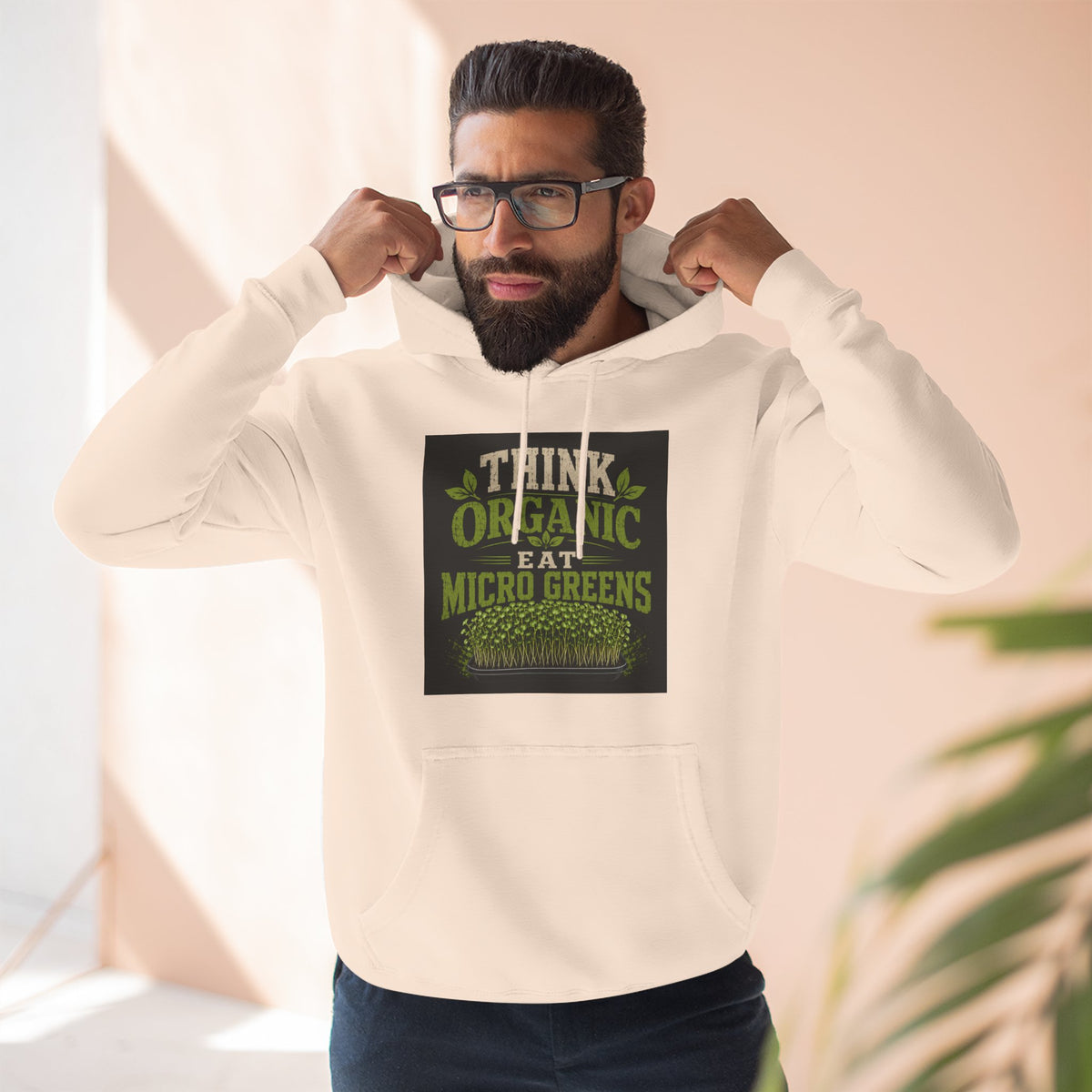 Think Organic, Eat Microgreens Fleece Hoodie