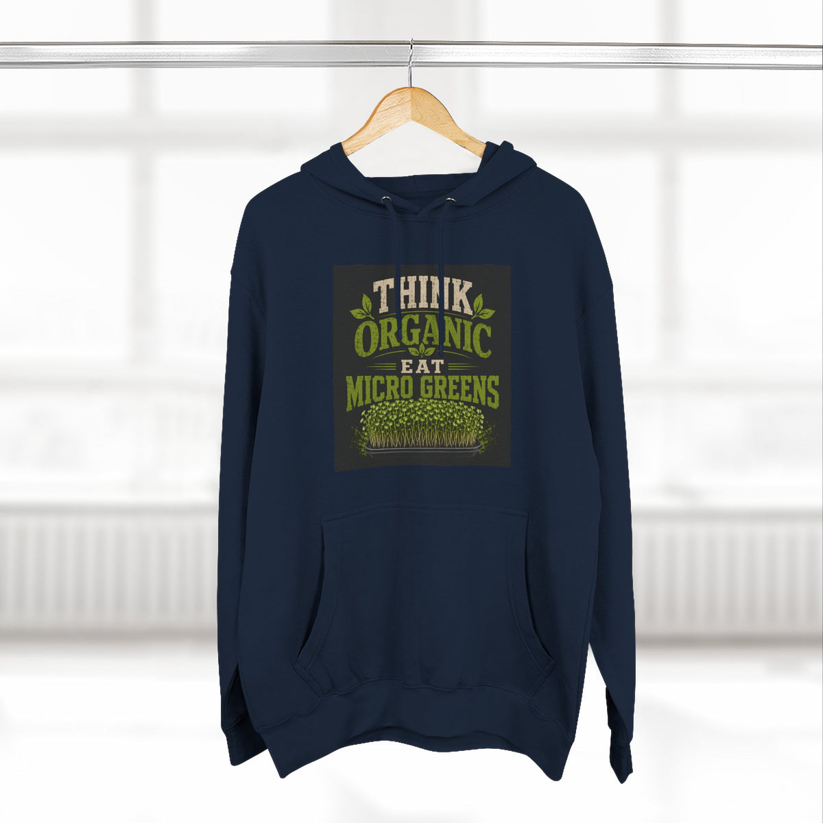 Think Organic, Eat Microgreens Fleece Hoodie