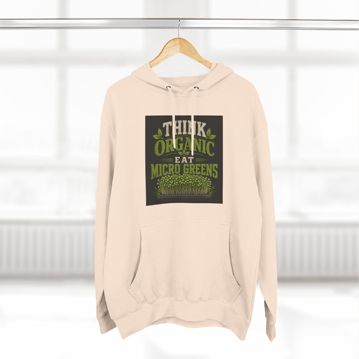 Think Organic, Eat Microgreens Fleece Hoodie